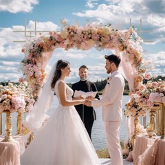 Wedding Arch Stand Patio Garden Arch In/Outdoor Lattice Frame Decoration Trellis