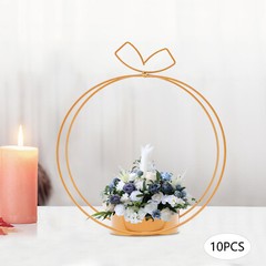 Elegant Wedding Centerpieces Party Decor 10Pcs Metal Geometric Gold Centerpiece