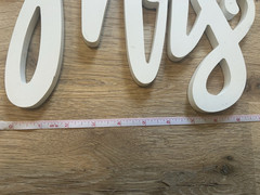 Mr & Mrs sign for wedding chairs White Cursive Burlap