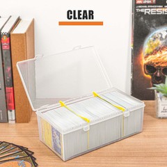 400 Count Plastic Trading Card Storage Box with Dividers Baseball Card Storage