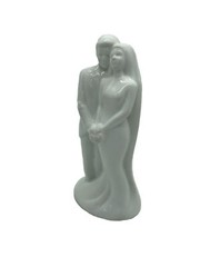 Vtg House Of Lloyd White Porcelain Ceramic Bride & Groom Figurine Cake Topper 8”