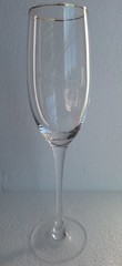 Wedding Champagne Toast Flute Gold Rim ( 1 ) Holds 9oz. No Brand 10″×2¾»SPOTLESS