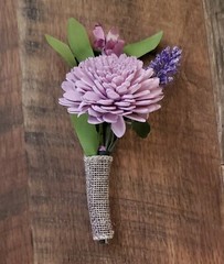 Purple & Lavender Wildflower Bridal Bouquet Sola Wood Bridesmaid Wedding Flowers