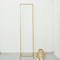 7 ft GOLD Rectangular Metal Floral Display Frame Wedding BACKDROP STAND Party