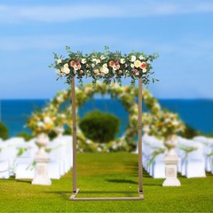 Polygonal Wooden Wedding Arch Flower Frame Backdrop Stand Birthday Venue Arbor