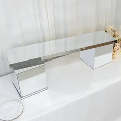 46″ x 12″ SILVER Plexiglass Connector Plate for Rectangular Pedestal STANDS