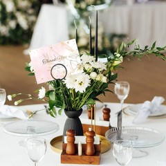 30 Pcs Floral Card Holder Pick Metal Wire Flower Place Card Stick 13.4 in