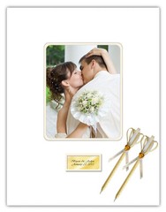 Signature Picture Photo Mat Round Corner 16×20 Personalized Engraved Guestbook