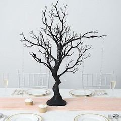 34″ Black MANZANITA TREE with Garlands Wedding Party CENTERPIECES