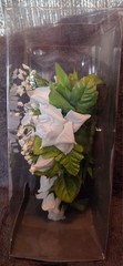 Wedding Bridal Bouquet White & Green Flower Roses Bouquet Cascade Bride Marriage