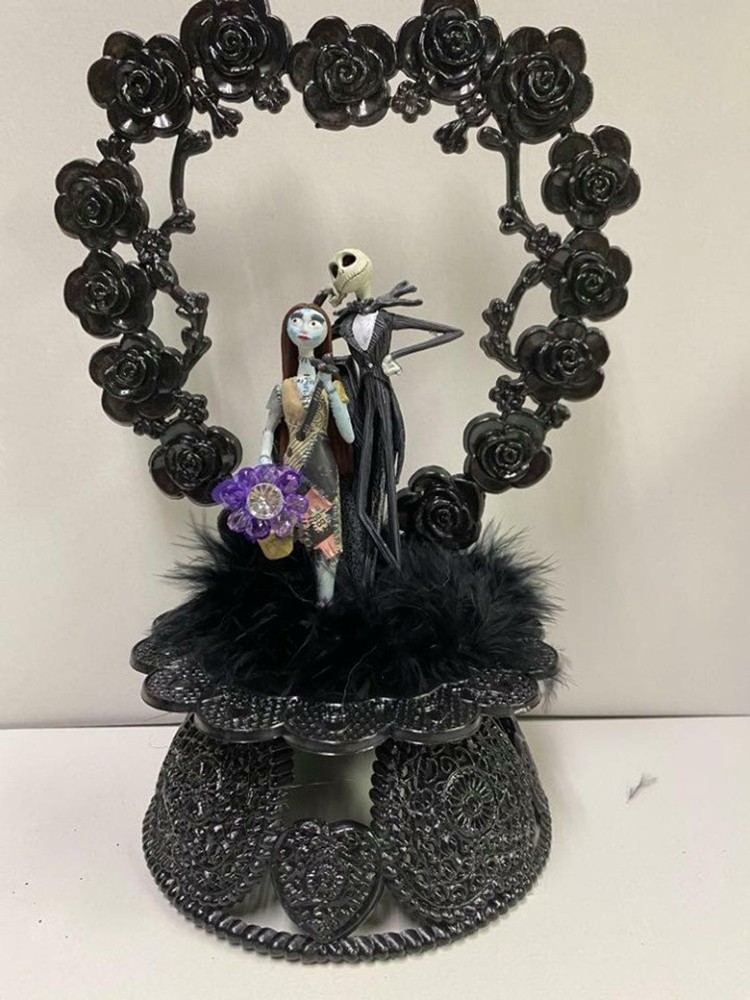 Jack & Sally Nightmare before Christmas Wedding Cake Topper Halloween Disney top