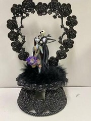Jack & Sally Nightmare before Christmas Wedding Cake Topper Halloween Disney top