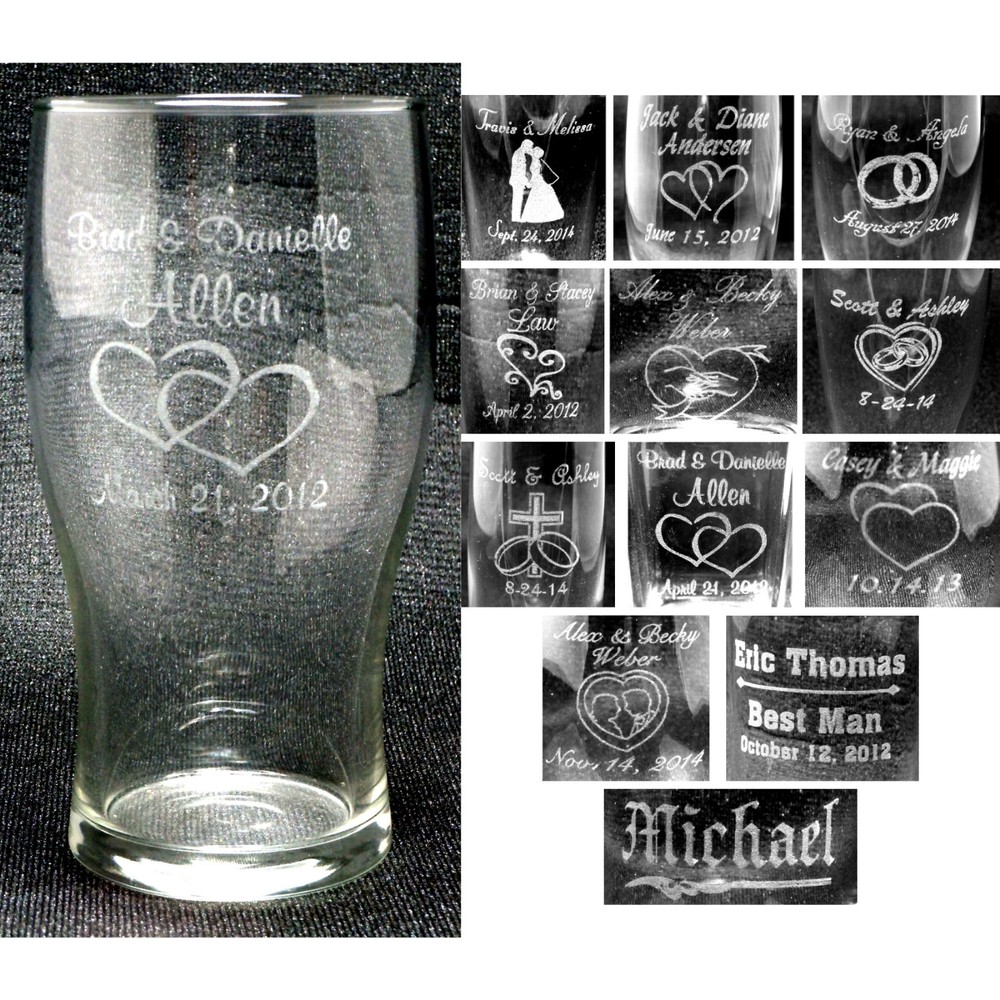 Case of 24 – Personalized Tumbler Glasses Custom Wedding Party Anniversary Gifts