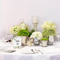 Marspark 26 Pieces Wedding Table Numbers with 26 Gold Holders Black