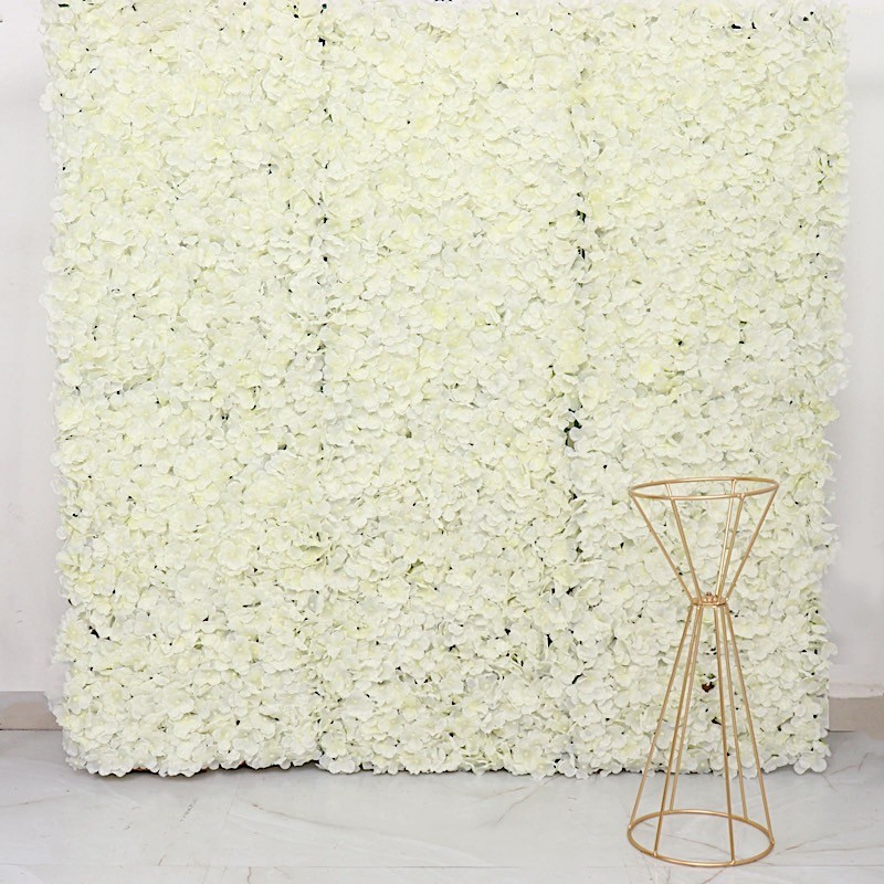 4 Cream Hydrangea Flowers Mat Wall Backdrop Panels Wedding Party Decorations