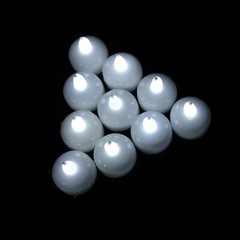 12 White LED TEA LIGHTS Waterproof Submersible Wedding Tabletop CENTERPIECES