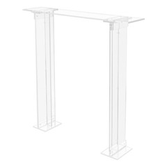 40 Inch Clear Acrylic Flower Stand 100 × 20 cm Rectangular Freestanding
