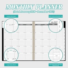 2026-2027 Monthly Planner, 2 Year Monthly Planner/Calendar 2026-2027, Jan 202…