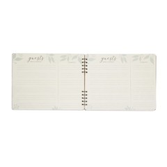 Paper Junkie Rustic Wooden Guest Book for Party – 112 Pages, 11.25 x Brown