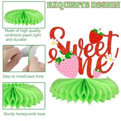 Berry Sweet One Honeycomb Centerpieces First Birthday Table Multicolor