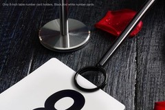 Durable 8-Inch Black Steel Table Number Holders for Restaurants – 18 Count