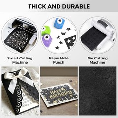 BOOKNOW 27 Sheets Black Glitter Cardstock Paper, 8.27″ x 11.7″ Medium,
