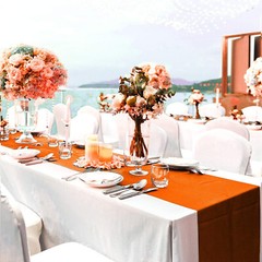 4x Orange Satin 12″x 108» Table Runner Bright Silk Smooth Wedding Party Banquet