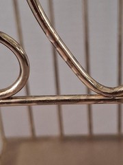 Gold Finish Metal Heart Bird Cage+Adj Hanging Chain Wedding Card Holder Planter