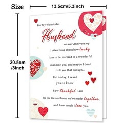 Happy Anniversary Card Gift for Husband from Wife, Wedding Anniversary Cards …