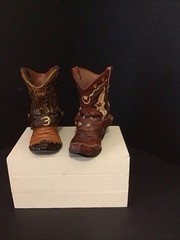 Vintage Mini Cowboy Boots – Western Wedding Cake Toppers, Rustic Accent