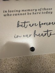 This Candle Burns in Loving Memory Acrylic Wedding Signs, 6X8″