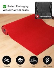 450GSM Extra Thick Red Carpet Runner for Party & Events, 4ft x 30ft Heavy Duty