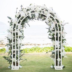 Jumbo White Wedding Arch Ceremony Metal Backdrop Garden Arch Frame Pergola Stand
