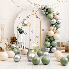 Set of 3 Metal Arch Backdrop Stand Gold Wedding Arch Outdoor Indoor Celebration
