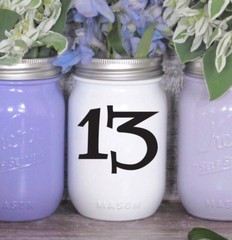 Wedding Table Numbers 1-10,15,20,or 25 Centerpiece Vinyl Sticker Decals (a)