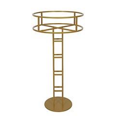 Gold 46 in Round Top Metal Floral Riser DISPLAY STAND Centerpiece Party Events