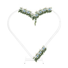 Metal Heart Shaped Wedding Arch Backdrop Stand White for Wedding Ceremony Decor!