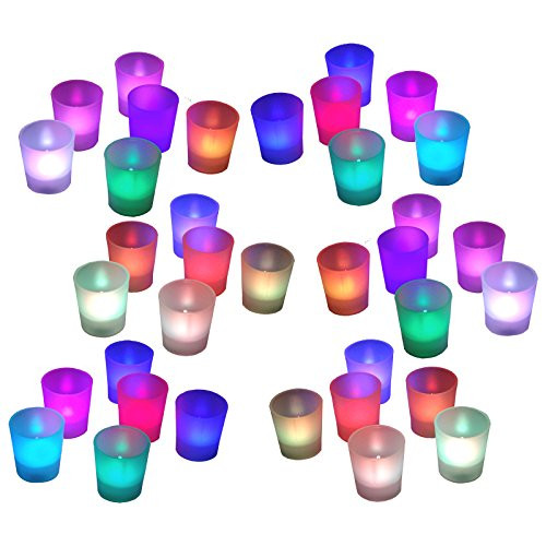 36 LED Votive Candle Multicolor Bath Living Dining Room Home Battery Operated…