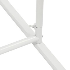 Wedding Arch Backdrop Stand Square Balloon Metal Frame w/White Cloth Cover