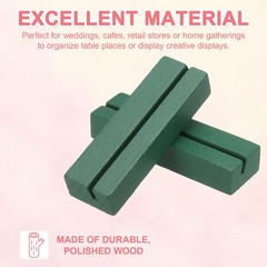 8 Pcs Wood Place Card Holders for Food Signs Green