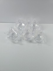 6 Pack Clear Favor Boxes, Diamond Shape Candy Boxes, 3 x 3 Inch Clear