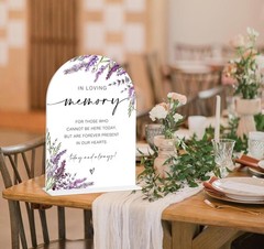 Lavender Wedding Memorial Sign In Loving Memory Table Sign 39″ Personalized