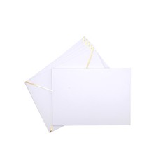 A7 Envelopes – V Flap Foil Border Luxury Mailing for 25 Pack, White