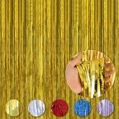 Curtain 1m*2m Door Hanging Decor For Wedding Birthday Party Easy To Install