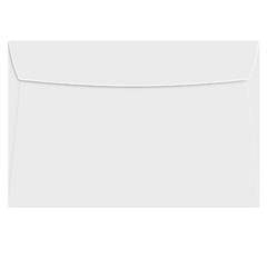 6 x 9 White Booklet Envelopes, 24w(90gsm), Gummed Seal, 25 per Pack
