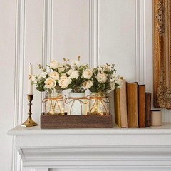 3 Pcs Mason Jar Centerpiece Table Decorations for Dining Farmhouse Coffee Table