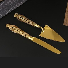 Vintage Engraved Cake Knife And Server Set For Wedding