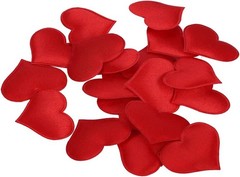 Heart Shape padded satin petals  Scatter for Valentine’s Day Wedding Decorations
