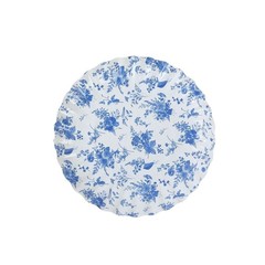100 White Blue Mini Paper Plates with Scalloped Rim French Toile Design Wedding