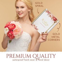 3PC VINTAGE FLORAL WEDDING PLANNER KIT 9x11in – UNIQUE GIFT SET-Wedding Planner